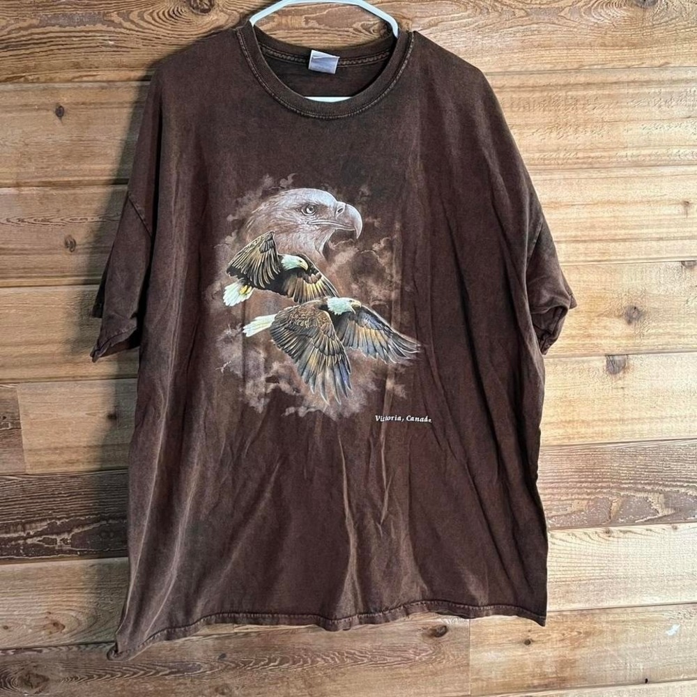 Vintage Brown vintage eagle graphic tee Size XXL